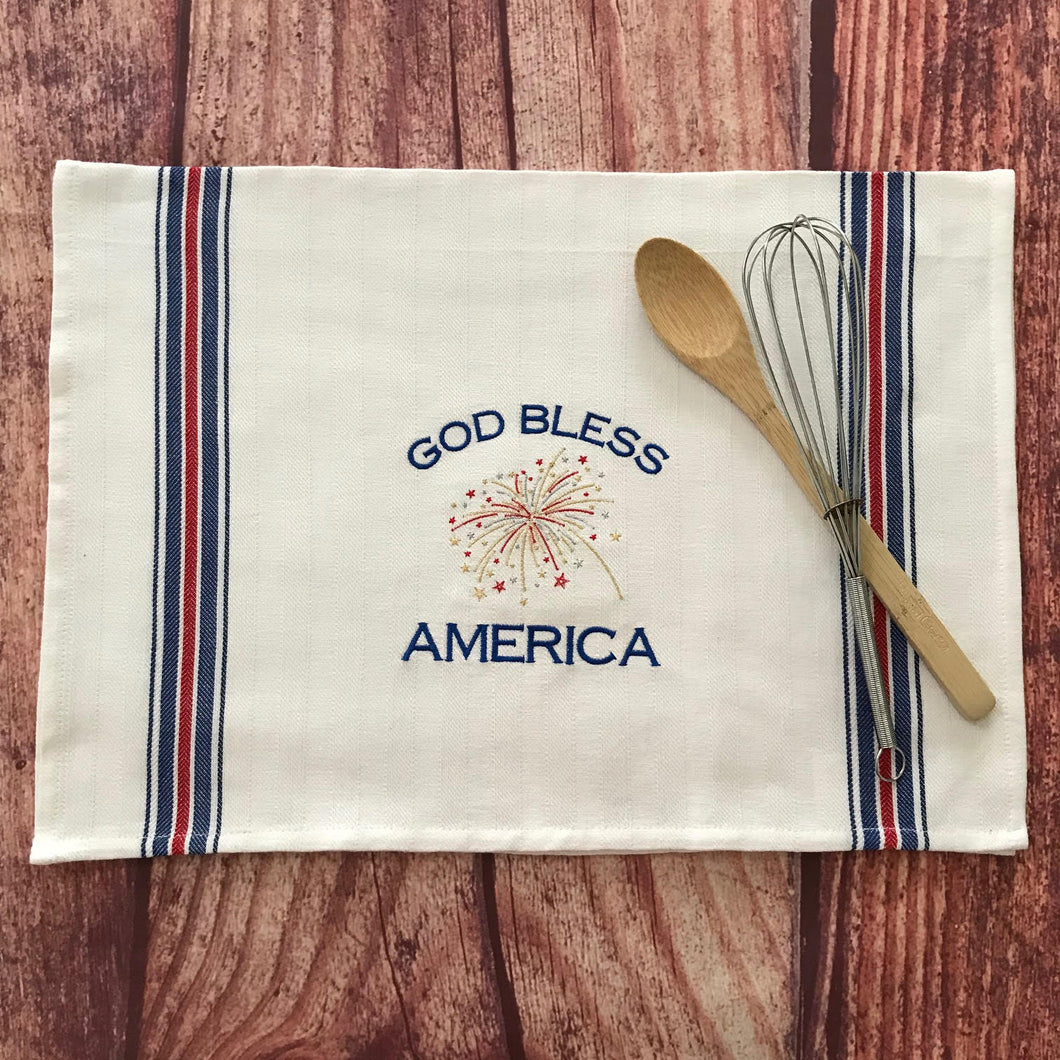 God Bless America Kitchen Towel