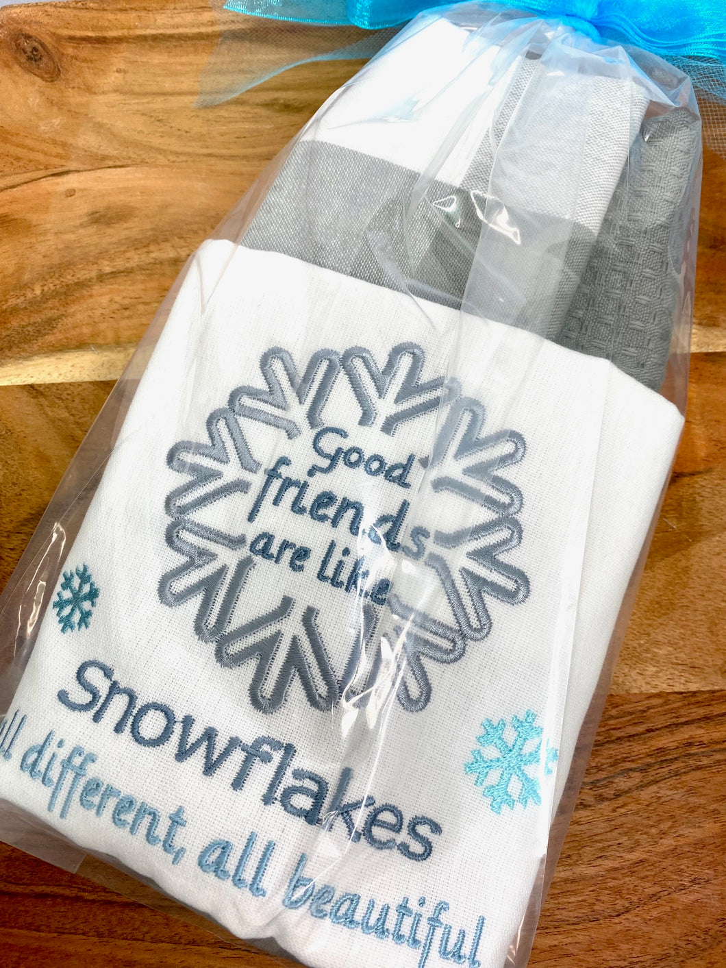 Friends Are Like Snowflakes Kitchen Towel Package