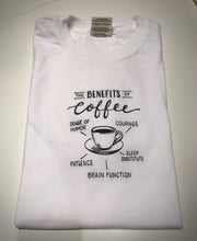 Load image into Gallery viewer, Benefits of Coffee Short Sleeve T-Shirt
