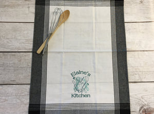 Utensils Motif Kitchen Towel-Personalized